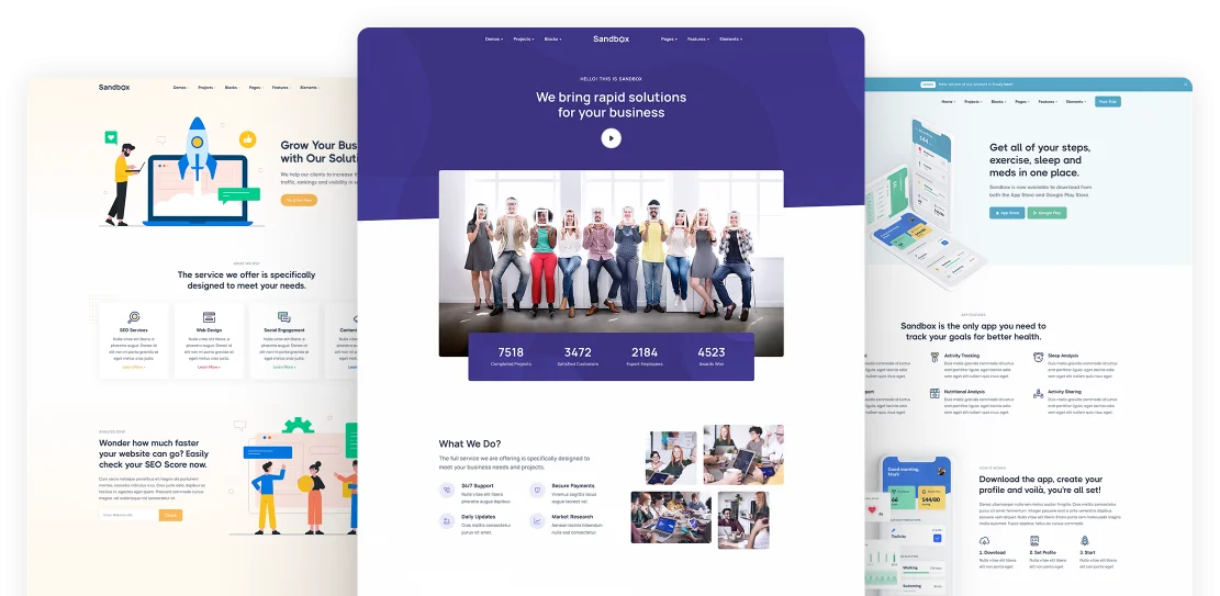 Examples of our clients' websites